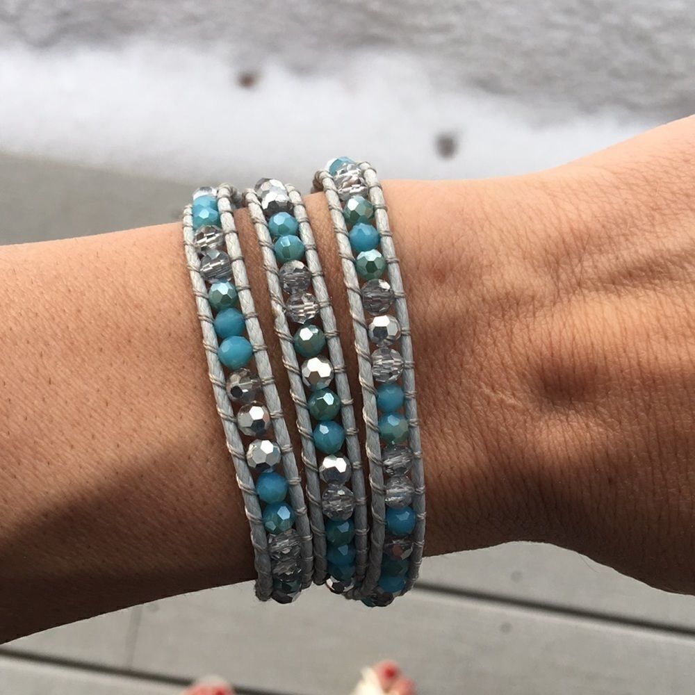 Newbluesilver Greysparklywrapbracelet